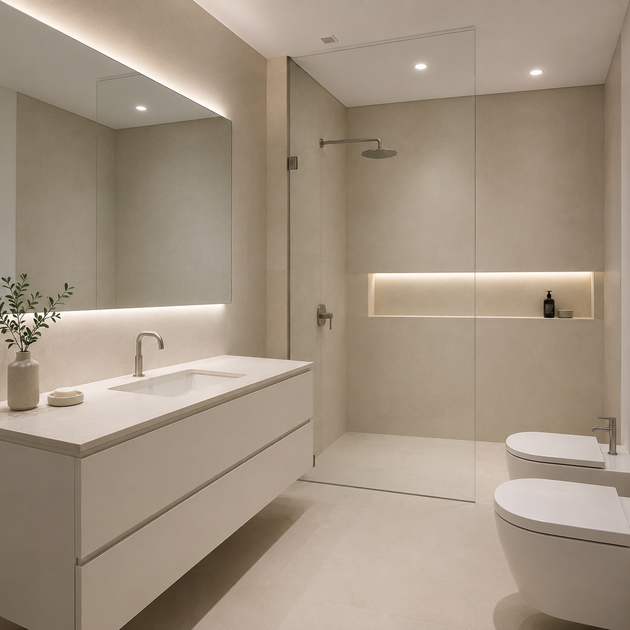 Baño estilo minimalista