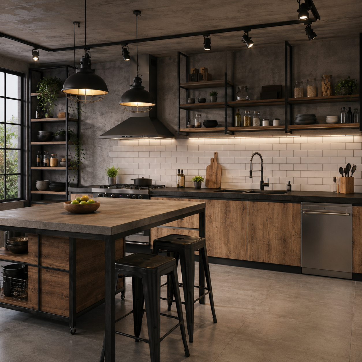 Cocina estilo industrial